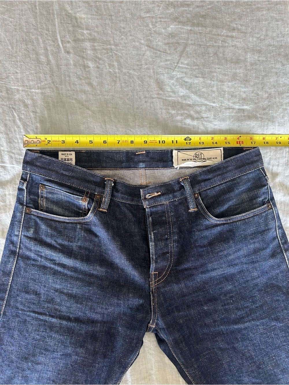 Rogue Territory Raw Japanese Denim Selvedge Made In USA Jeans 34x32 - Picture 6 of 10